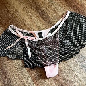 Y2K polka dot lingerie micro skirt with built in thong